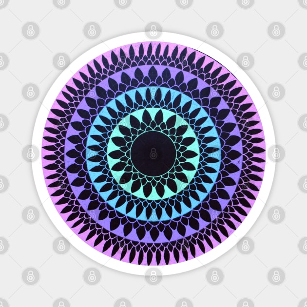 Colorful Mandala #3 Magnet by KreativCorner